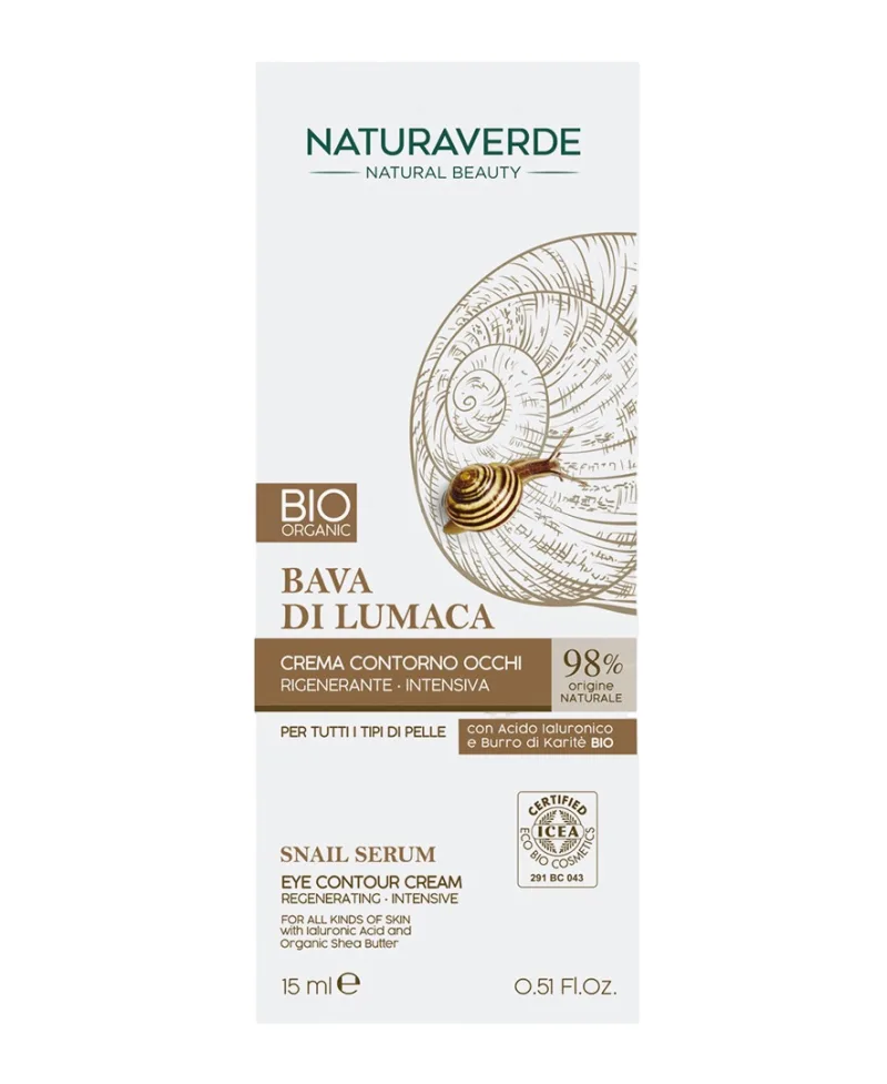 Crema de ochi bio cu extract de melc, 15ml, Natura Verde — preț și oferte