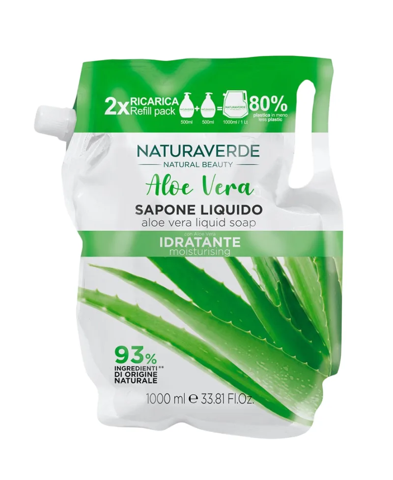 Sapun lichid rezerva cu aloe vera hidratant, 1000ml, Natura Verde — preț și oferte