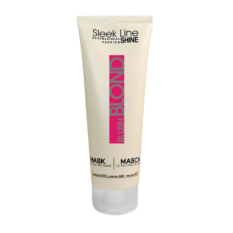Masca cu pigment neutralizant Blond Blush Roz, 250ml, Sleek Line — preț și oferte
