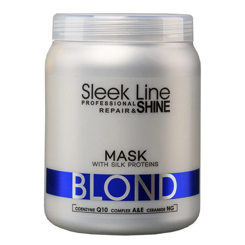Masca pentru par blond cu pigment neutralizant albastru, 1000ml, Sleek Line — preț și oferte