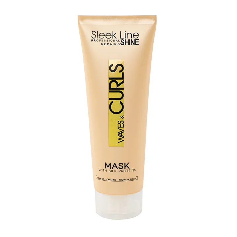 Masca pentru par ondulat Waves & Curls, 250ml, Sleek Line — preț și oferte