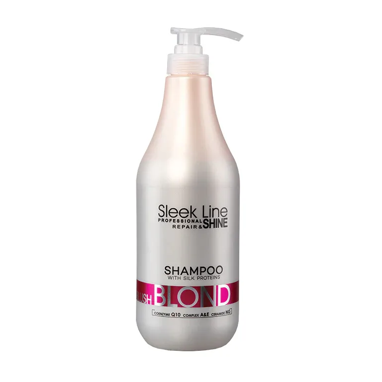 Sampon Blond Blush cu pigment neutralizant roz, 1000ml, Sleek Line — preț și oferte