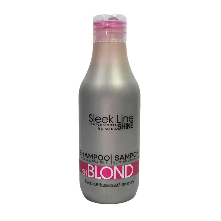 Sampon Blond Blush cu pigment neutralizant roz, 300ml, Sleek Line — preț și oferte