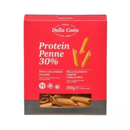 Paste penne cu gris din grau dur si cu proteine din mazare 30%, 250g, Dalla Costa — preț și oferte