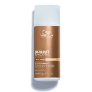 Sampon hidratant pentru par uscat si lipsit de stralucire cu Squalane & Omega 9 Ultimate Smooth, 50ml, Wella Professionals