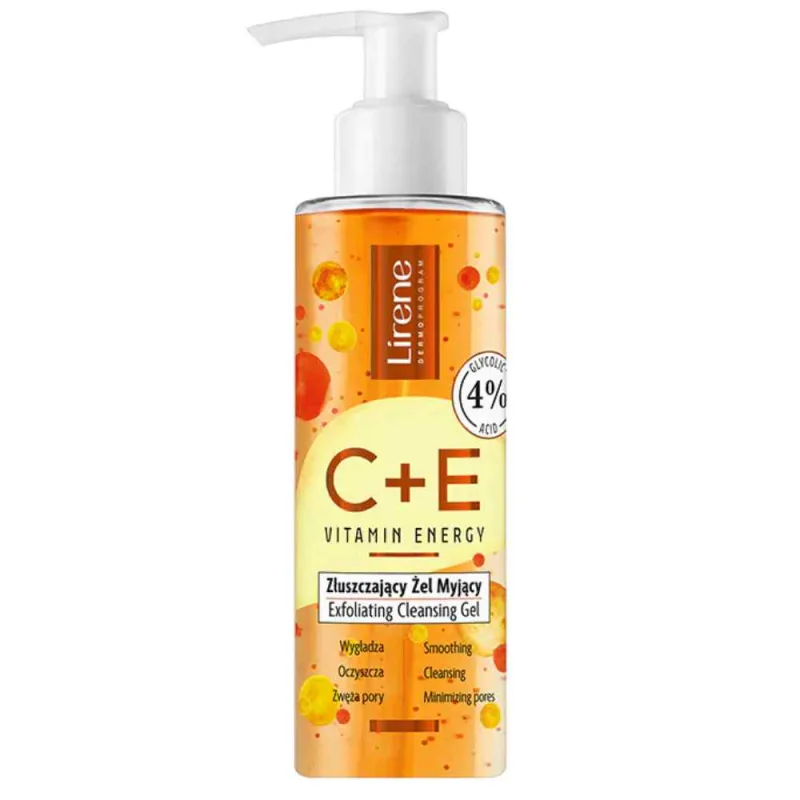 Gel exfoliant pentru curatare faciala Vitamin Energy Pro C + E, 150ml, Lirene — preț și oferte