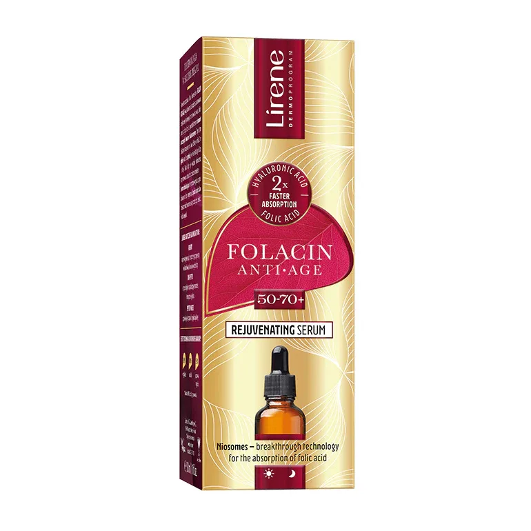 Ser anti-age cu folacin 50-70+, 30ml, Lirene — preț și oferte