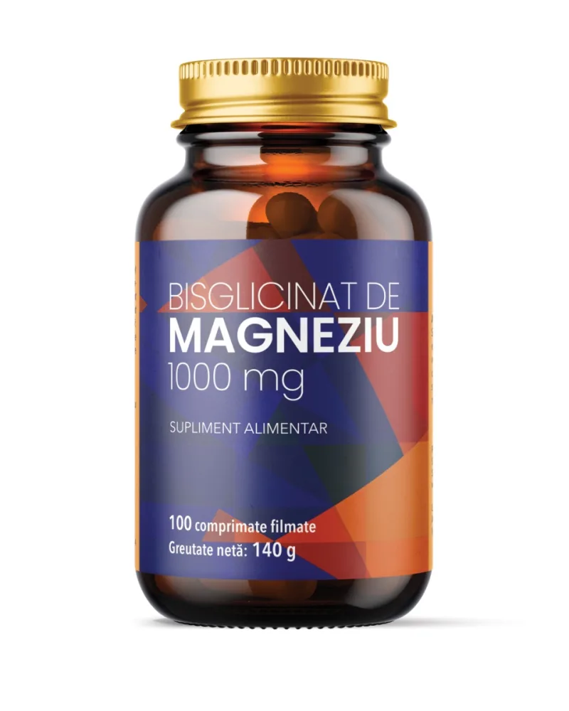 Bisglicinat de magneziu 1000mg, 100 comprimate filmate, Laboratoarele Remedia — preț și oferte
