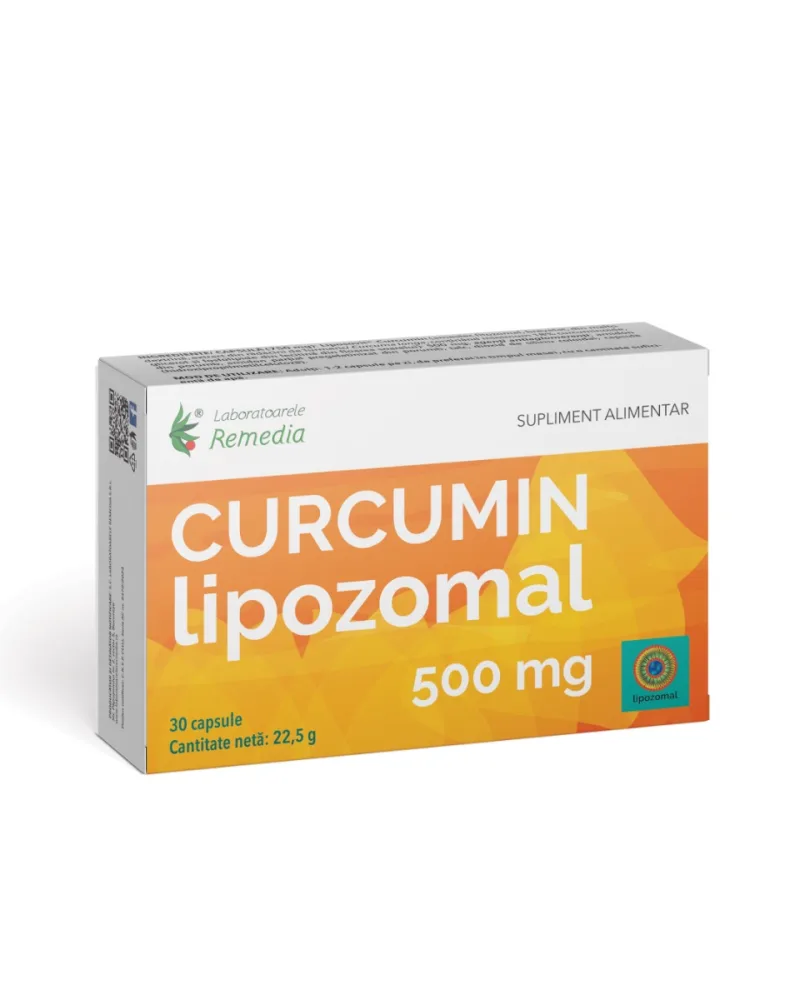 Curcumin Lipozomal 500mg, 30 capsule, Laboratoarele Remedia — preț și oferte