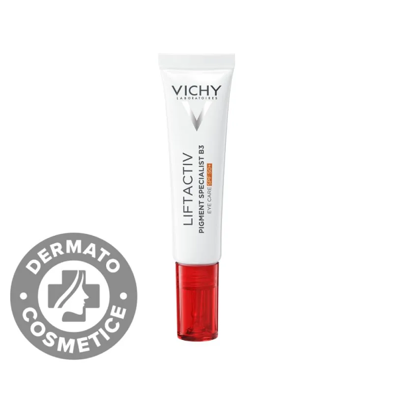 Crema pentru ingrijirea zonei ochilor LiftActiv B3 Pigment Specialist SPF50+ cu Melasyl™, 15ml, Vichy — preț și oferte