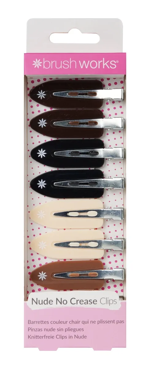 Agrafe de par Nude No Crease, 8 bucati, Brushworks — preț și oferte