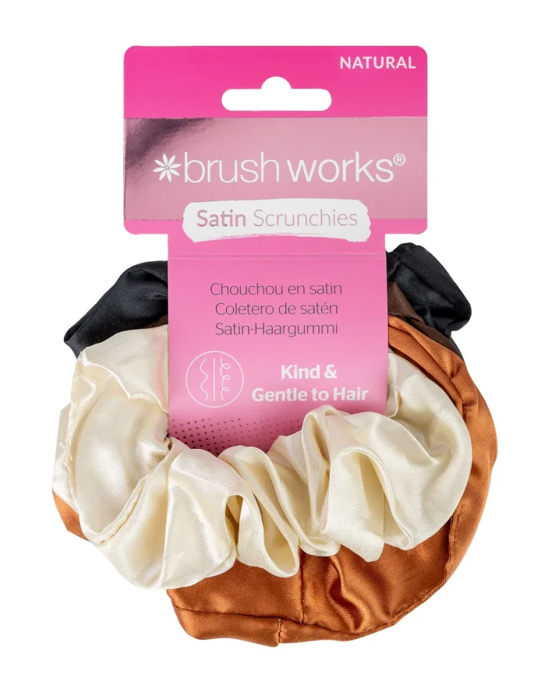 Set 4 elastice de par din satin natural, 1 bucata, Brushworks — preț și oferte