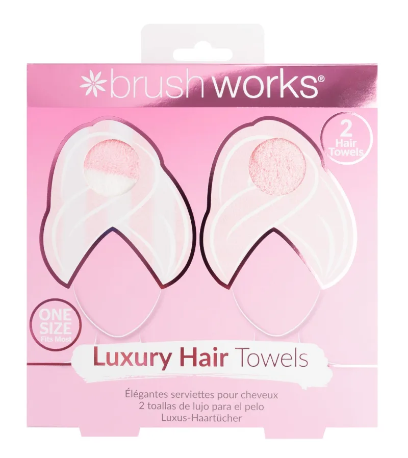 Prosoape pentru par Luxury, 2 bucati, Brushworks — preț și oferte