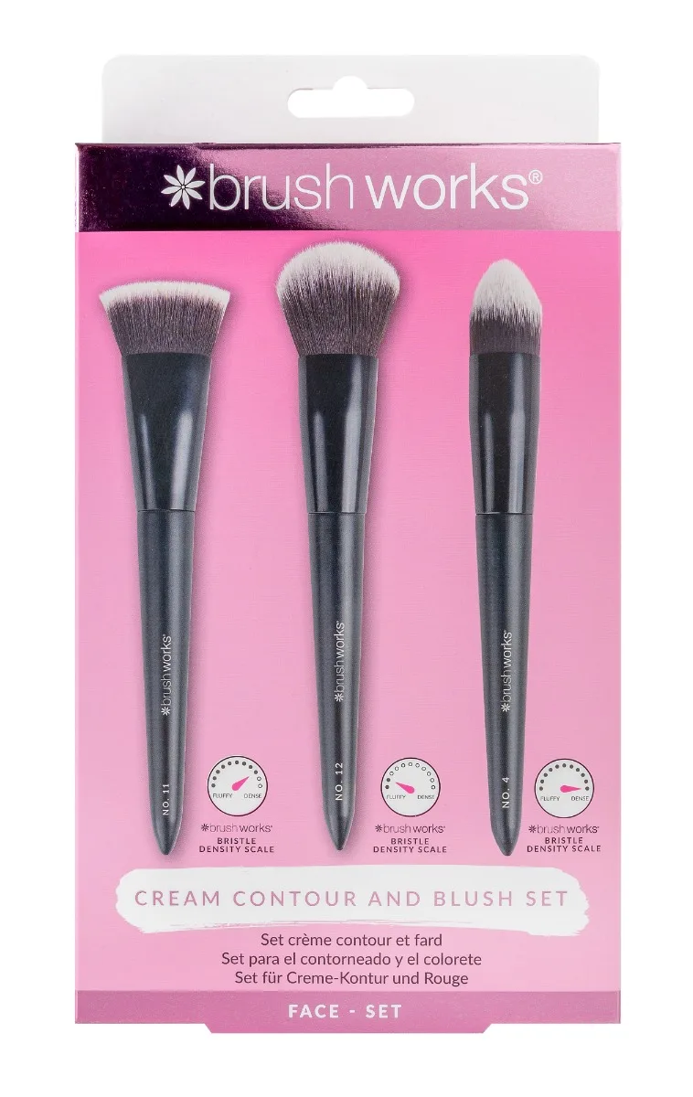 Set 3 pensule pentru contur cremos si blush, 1 bucata, Brushworks — preț și oferte