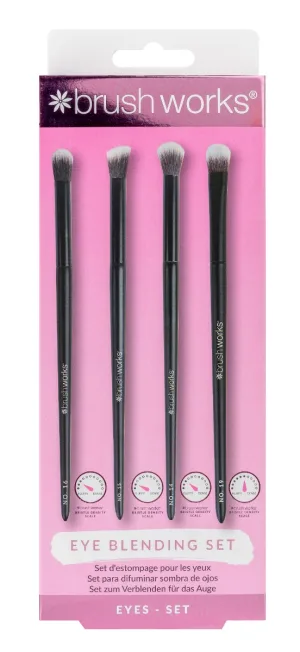 Set 4 pensule pentru machiajul ochilor, 1 bucata, Brushworks