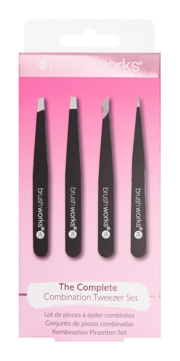 Set 4 tipuri de pensete Negru, 1 bucata, Brushworks — preț și oferte
