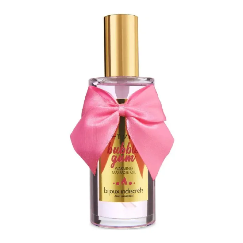 Ulei de masaj cu efect de incalzire Light My Fire Bubblegum, 100ml, Bijoux Indiscrets — preț și oferte