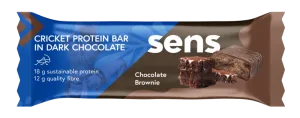 Baton proteic cu aroma de Ciocolata Neagra si Brownie, 60g, Sens