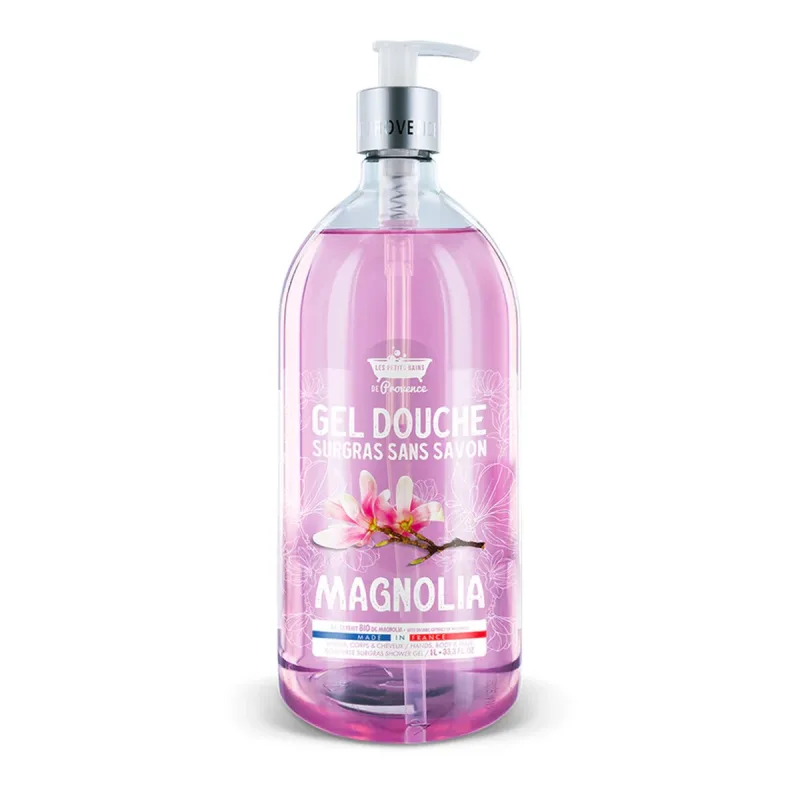 Gel de dus cu Magnolie Surgras fara sapun, 1l, Les Petites Bains de Provence — preț și oferte