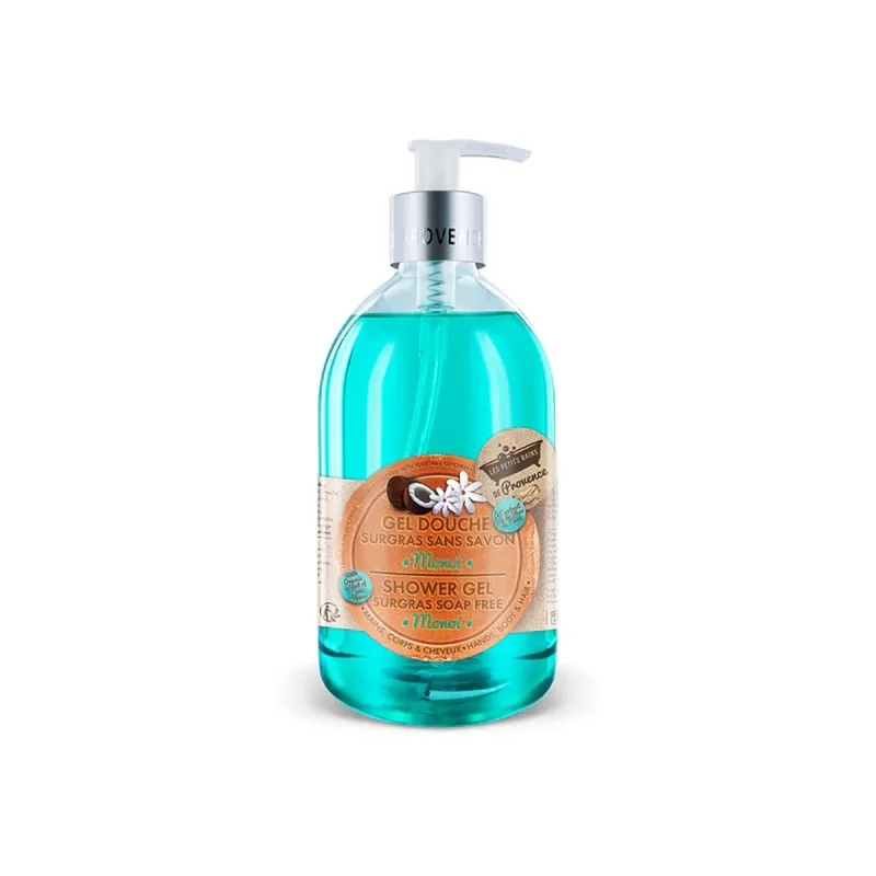 Gel de dus cu Monoi Surgras fara sapun, 500ml, Les Petites Bains de Provence — preț și oferte