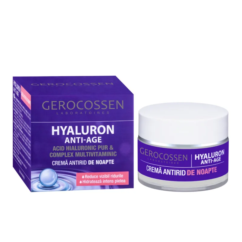 Crema antirid de noapte Hyaluron Anti-Age 50ml, Gerocossen — preț și oferte