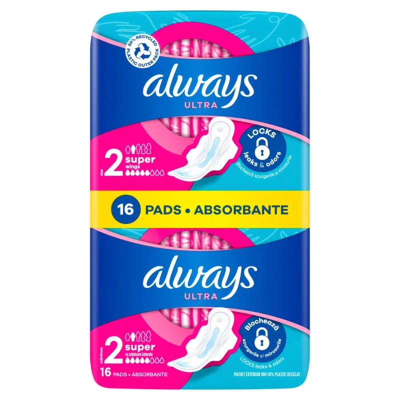 Absorbante Ultra Super, 16 bucati, Always — preț și oferte
