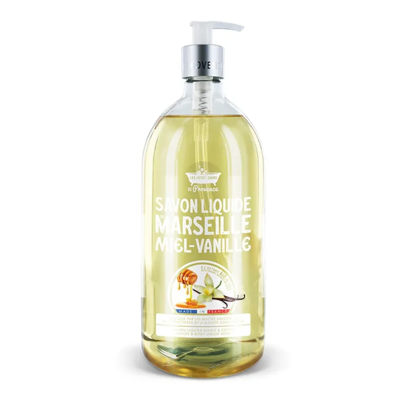 Sapun lichid de Marsilia cu Miere si Vanilie, 1l, Les Petites Bains de Provence — preț și oferte