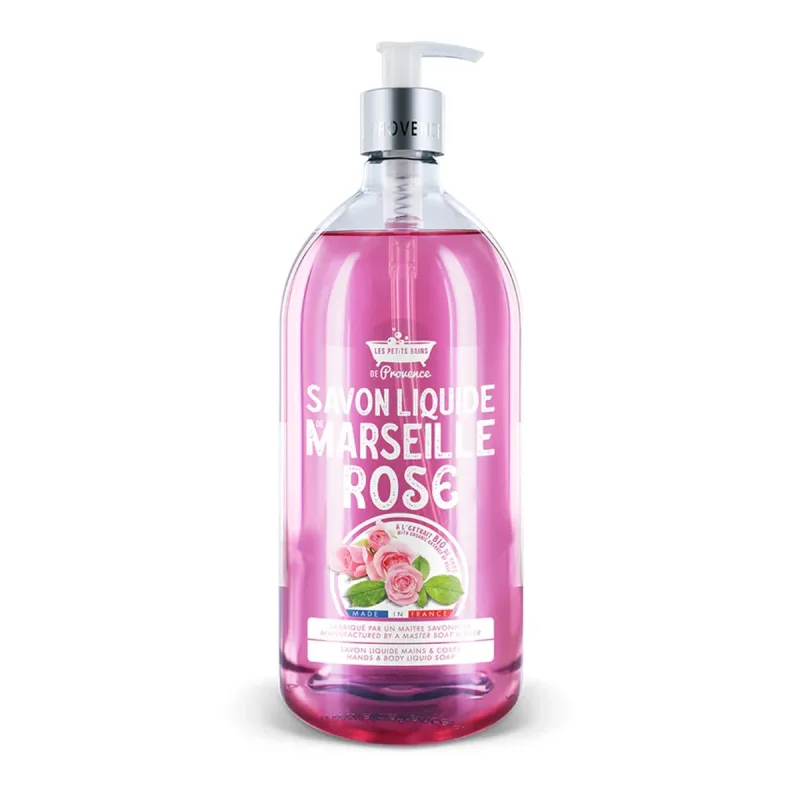 Sapun lichid de Marsilia cu Trandafir, 1l, Les Petites Bains de Provence — preț și oferte