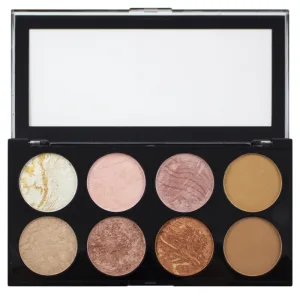 Paleta de farduri de obraz Ultra Blush Palette Golden Sugar, 12.8g, Makeup Revolution