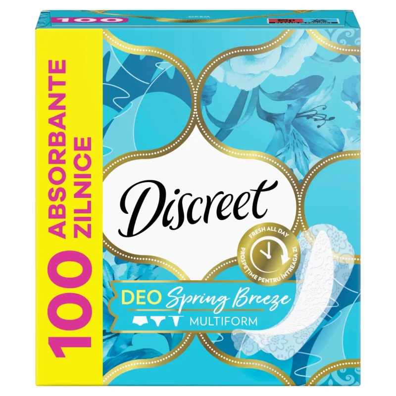 Absorbante zilnice Multiform Deo Spring Breeze, 100 bucati, Discreet — preț și oferte