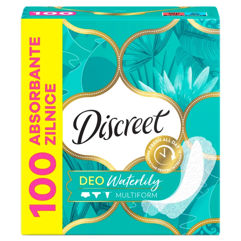 Absorbante zilnice Multiform Deo Waterlily, 100 bucati, Discreet — preț și oferte