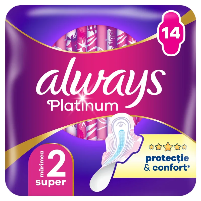 Absorbante Platinum Super, 14 bucati, Always — preț și oferte