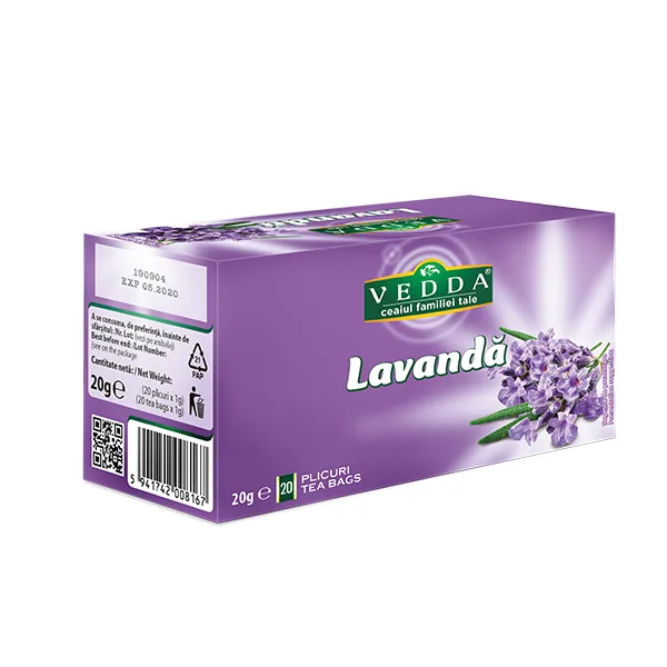 Ceai de lavanda, 20 plicuri, Vedda — preț și oferte