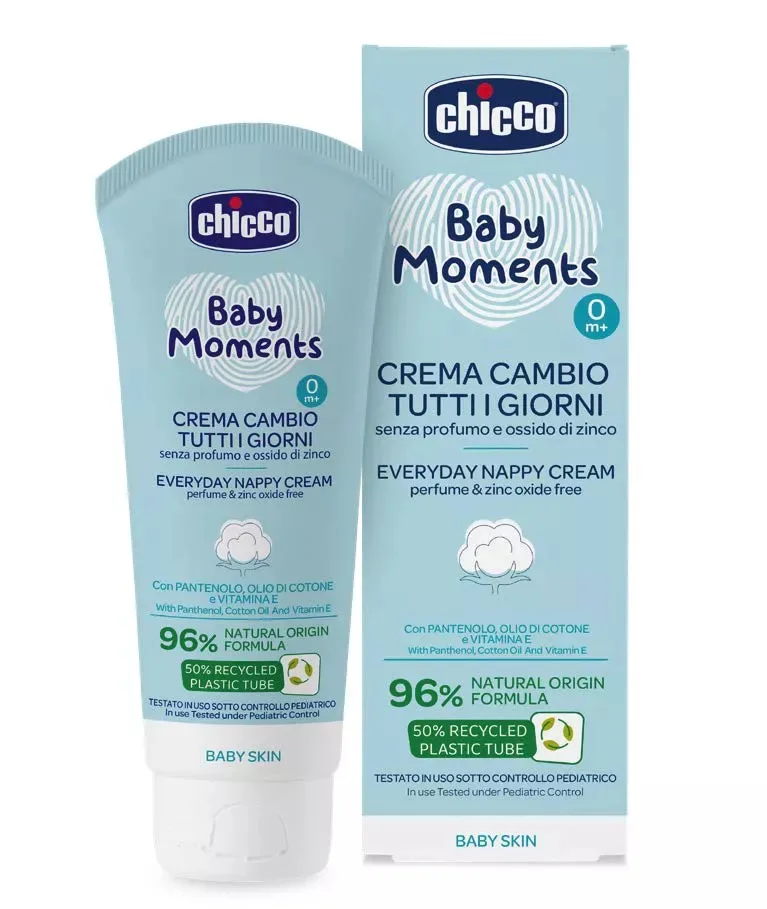 Crema de protectie impotriva iritatiilor de scutec Baby Moments + 0 luni, 100ml, Chicco — preț și oferte