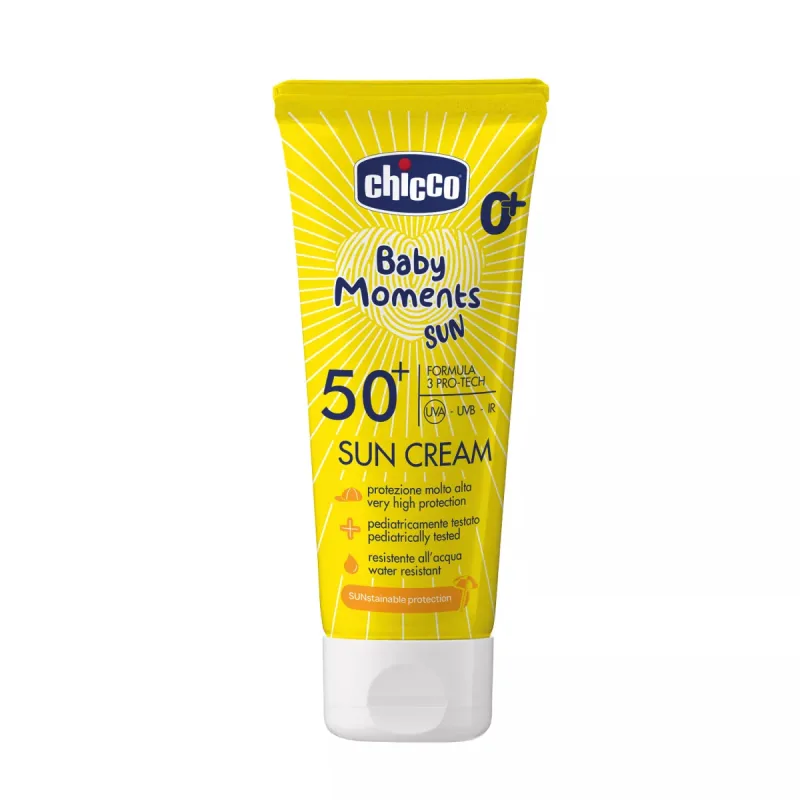 Crema cu protectie solara SPF 50+ Baby Moments 0 luni+, 75ml, Chicco — preț și oferte