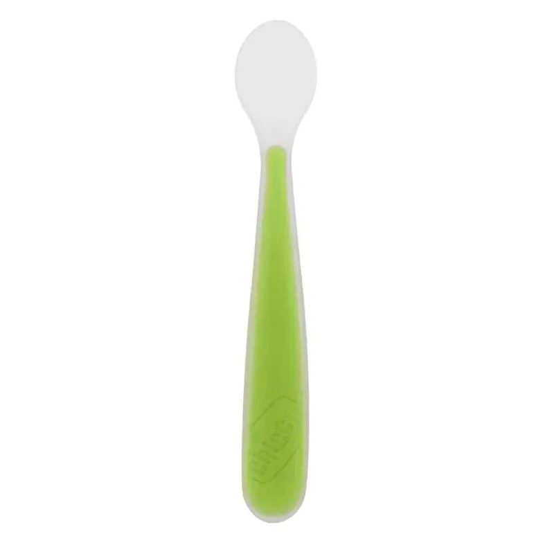 Lingurita de silicon Verde 6 luni +, 1 bucata, Chicco — preț și oferte