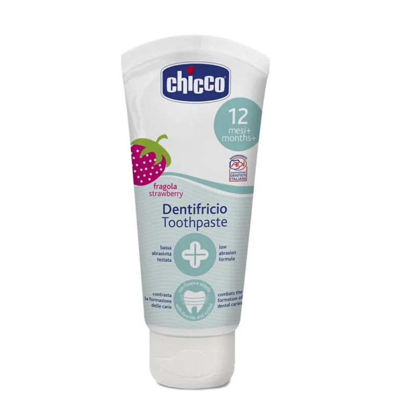 Pasta de dinti cu aroma de capsuni 12 luni +, 50ml, Chicco — preț și oferte