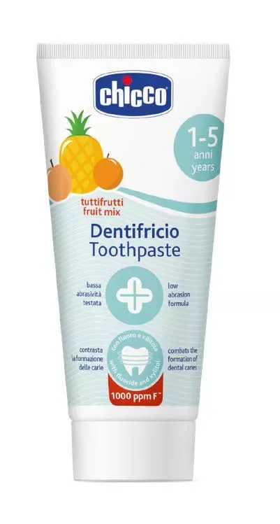 Pasta de dinti cu fluor si aroma de multi-fructe 1-5 ani+, 50ml, Chicco — preț și oferte