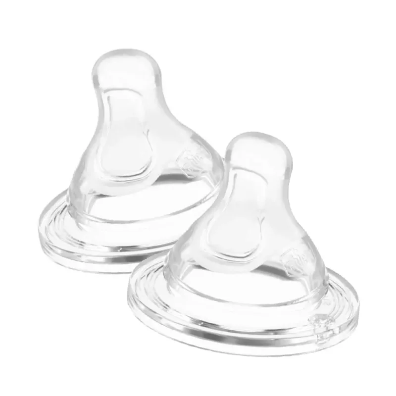 Tetina fiziologica anti-colici din silicon cu flux lent Perfect5 +0luni, 2 bucati, Chicco — preț și oferte