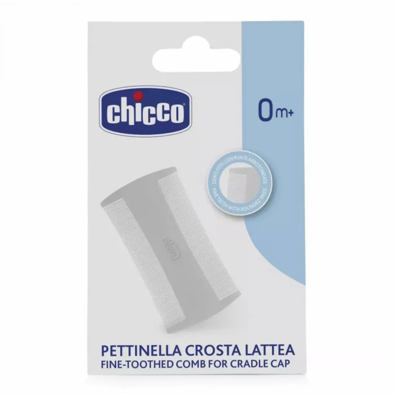 Pieptan delicat cu dinti fini pentru cruste de lapte 0 luni+, 1 bucata, Chicco — preț și oferte