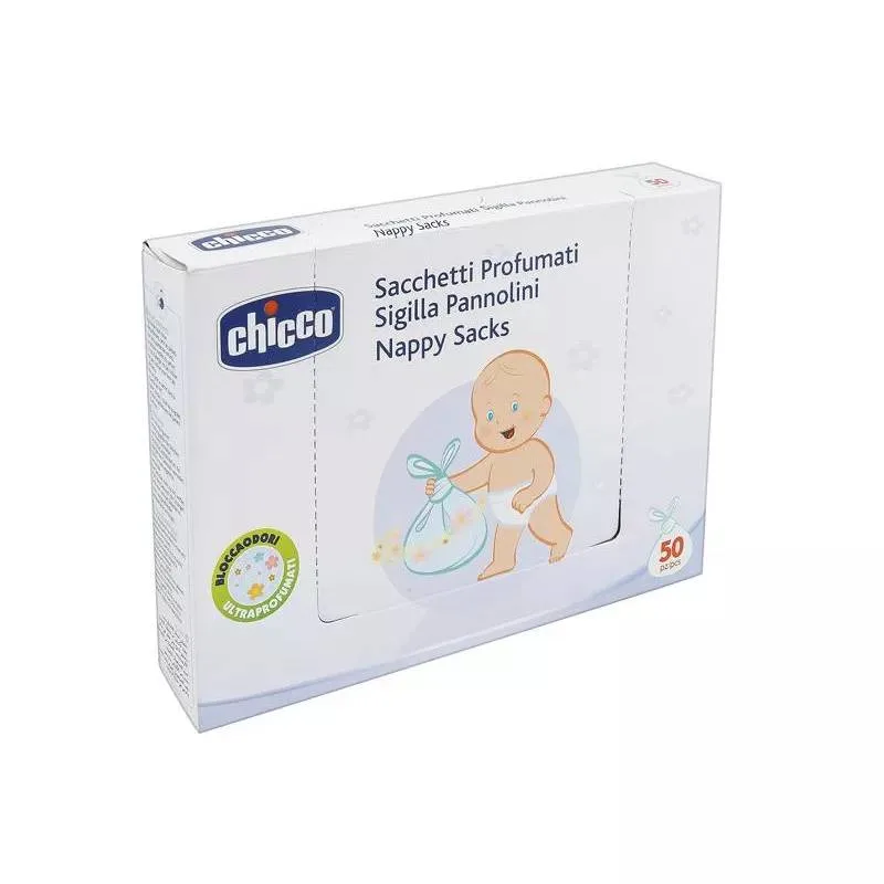 Pungi parfumate si sigilate pentru scutece folosite, 50 bucati, Chicco — preț și oferte
