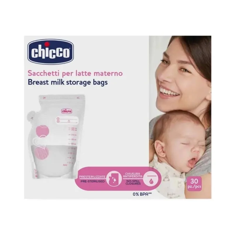 Pungi pentru stocarea laptelui matern, 30 bucati, Chicco — preț și oferte