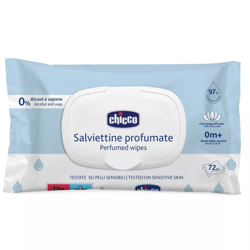 Servetele umede cu 97% apa 0 luni+, 72 de bucati, Chicco — preț și oferte