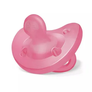 Suzeta anatomica din silicon PhysioSoft 16-36 luni Roz, 1 bucata, Chicco