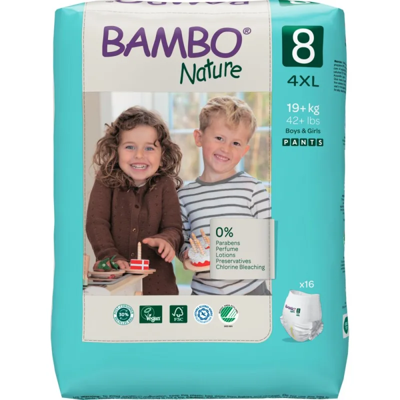 Scutece Eco Premium 19+ kg Marimea 8, 16 bucati, Bambo Nature — preț și oferte