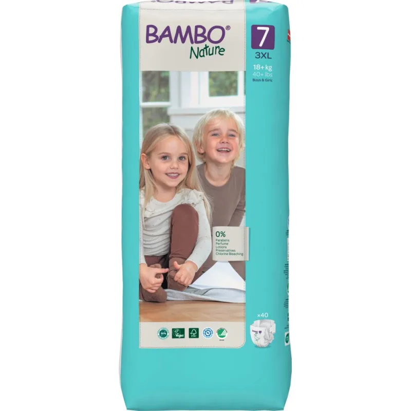 Scutece Eco Premium 18+ kg Marimea 7, 40 bucati, Bambo Nature — preț și oferte