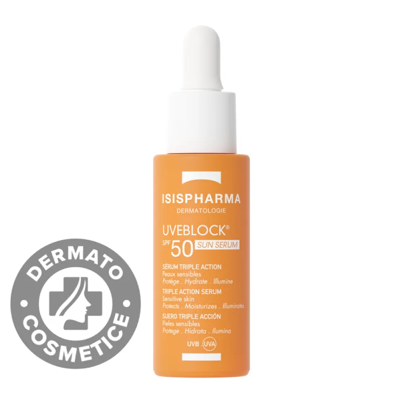 Ser de fata cu tripla actiune UVEBLOCK SPF50+, 28ml, Isis Pharma — preț și oferte