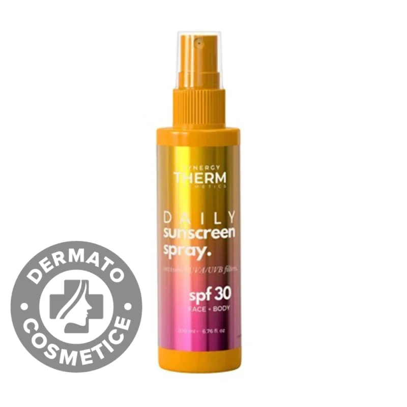 Spray cu textura lejera SPF30 Daily Sunscreen, 200ml, Synergy Therm — preț și oferte