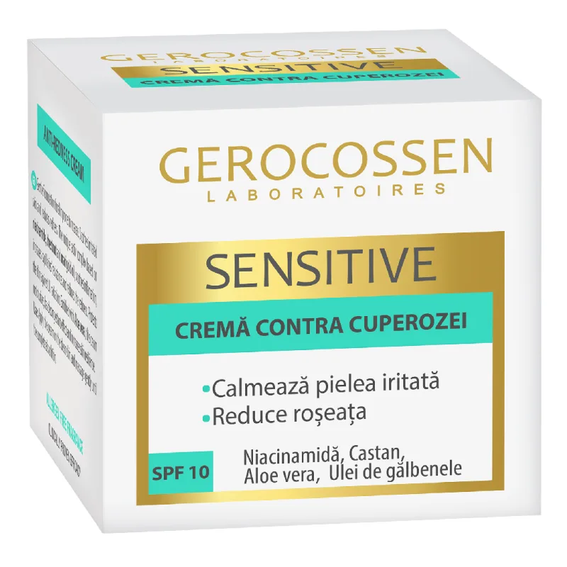 Crema contra cuperozei SPF10 Sensitive, 50 ml, Gerocossen — preț și oferte
