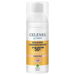 Fluid colorant cu protectie solara Dry Touch SPF 50+ Herbal, 50ml, Celenes